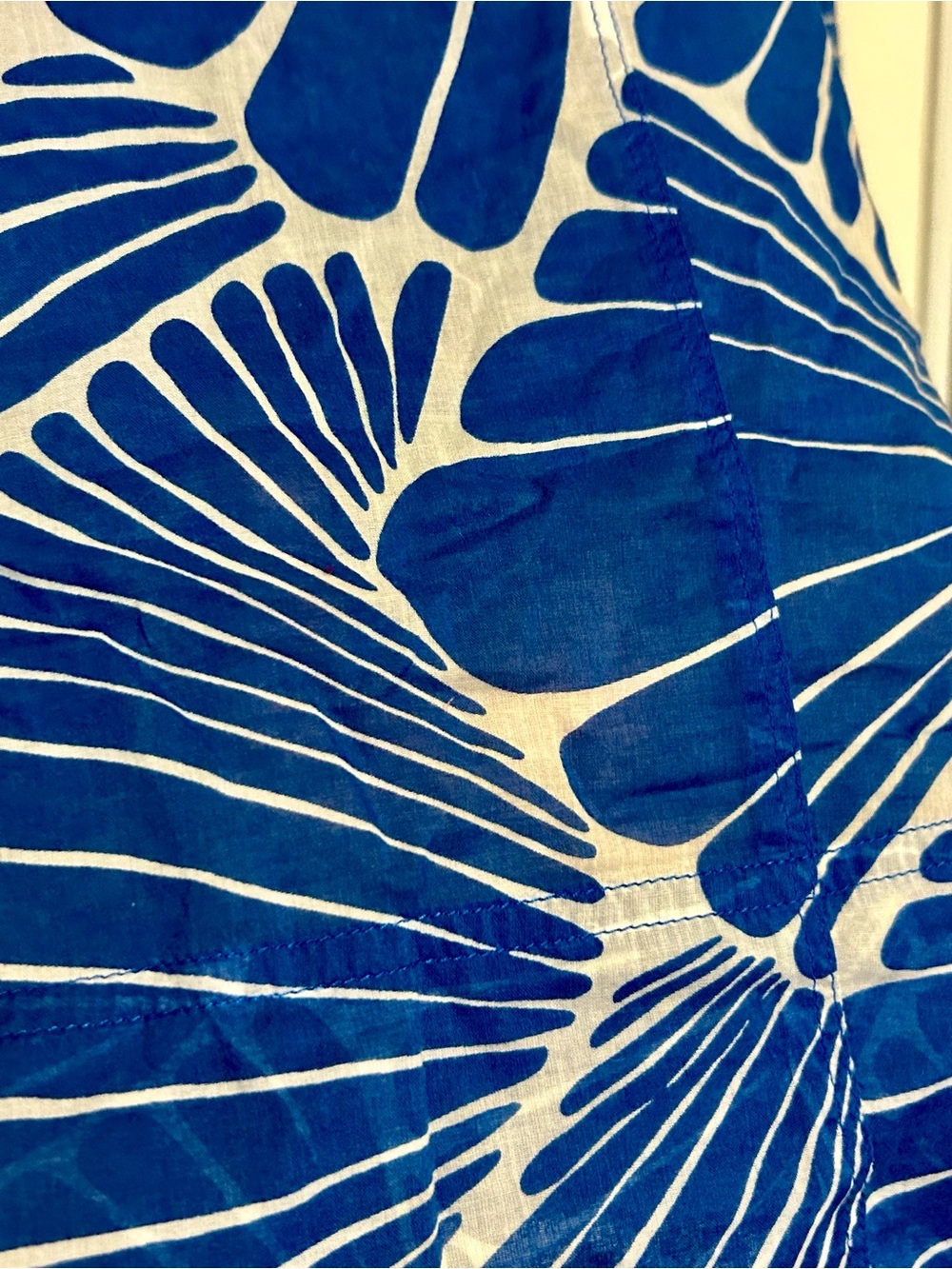 J. Crew Blue Shell-Print Tunic swim cover up - Picture 5 of 8